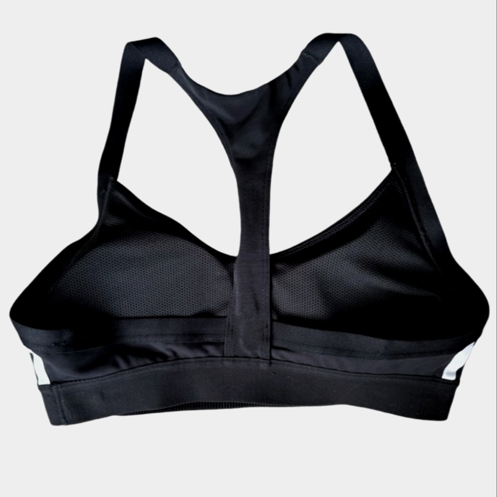 Adidas Racerback Black And White Sports Bra - Picture 2 of 4